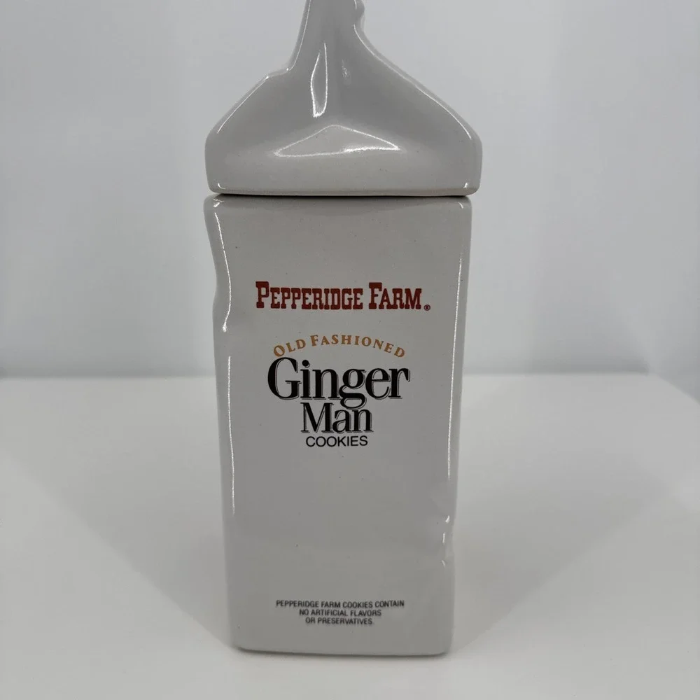 Vintage Pepperidge Farm Cookie Jar Chocolate Chip And Ginger‎ Man Cookie Jar USA